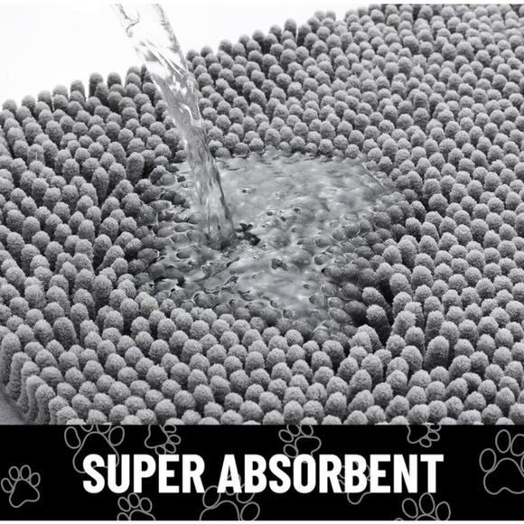 Mac & Molly Microfiber Washable Non Slip Muddy Paws Dog Mat 35" by 27" NEW - Picture 8 of 11